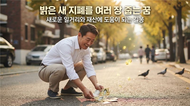 돈줍는 꿈 해몽 횡재수 상승운 기분 좋은 대박 정리^^