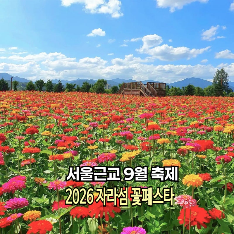 9월 가을꽃축제 가평 자라섬 남도꽃정원 일정 입장료 주차 택시 이용방법