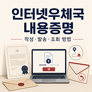 인터넷우체국 내용증명 보내는 법: 작성부터 발송·조회까지
