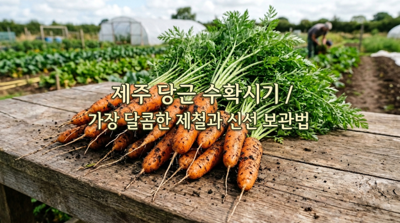 제주 당근 수확시기는 언제? 맛있는 제철과 보관법