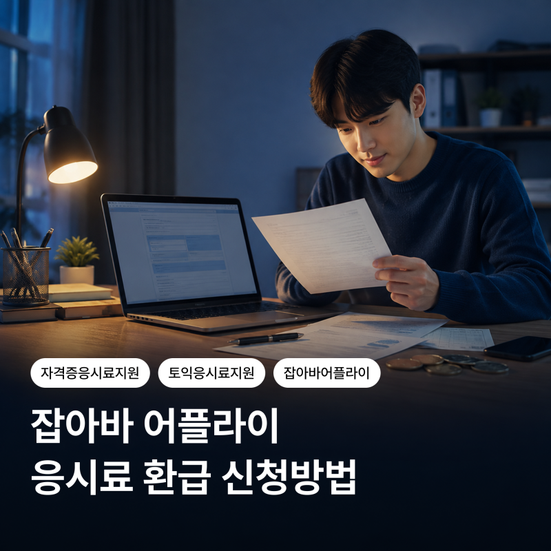 잡아바 어플라이 응시료 환급 신청방법｜2026 경기도 청년 최대 30만원 받는 법