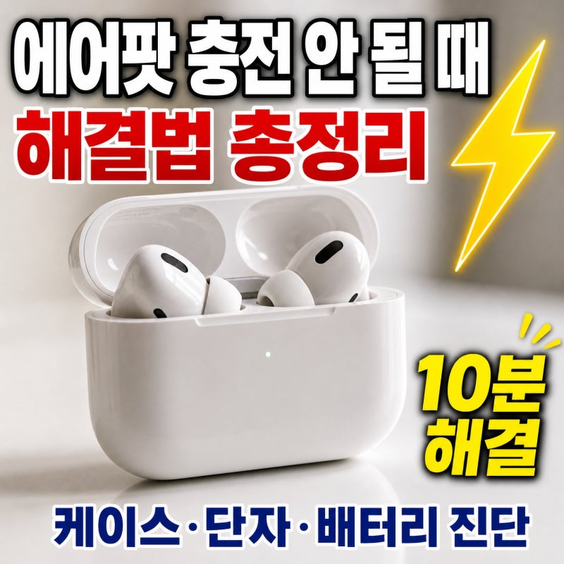 에어팟 충전 안 될 때 해결법｜케이스·단자·배터리부터 확인