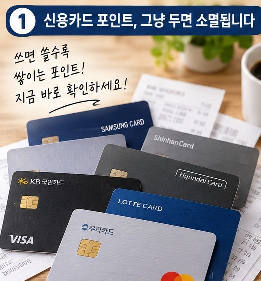 신용카드 포인트 그냥 두면 소멸됩니다 (1분 만에 통장으로 전액 현금 입금받는 법)