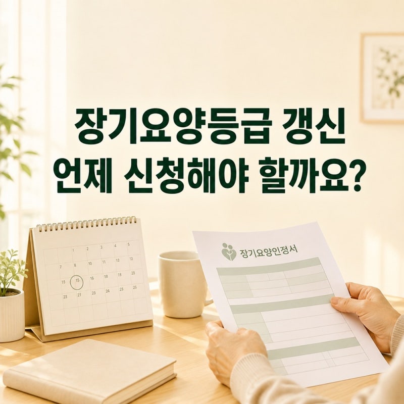 장기요양등급 갱신 신청은 언제 해야 할까요?｜유효기간·신청방법·등급변경