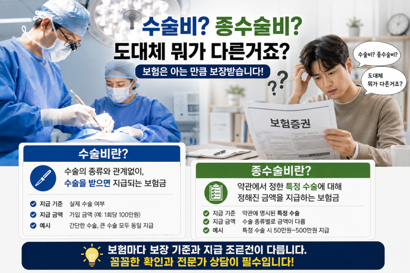 수술비 보험, 1종부터 5종만 보고 판단하면 안 되는 이유