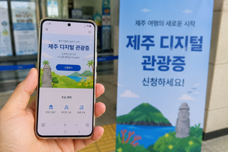 제주 디지털 관광증 신청 나우다 바로가기 혜택 사용법