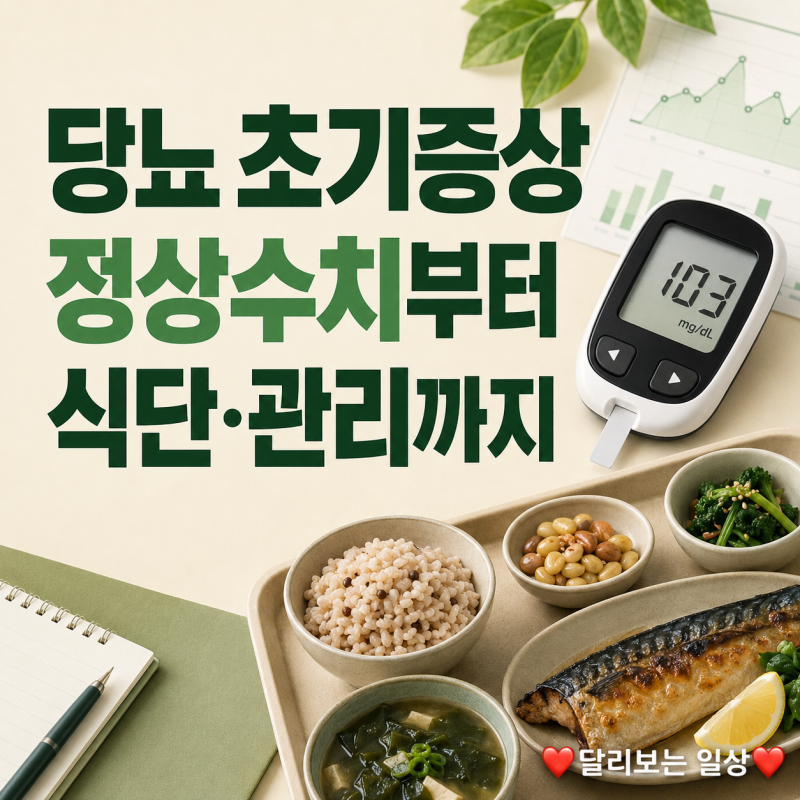 당뇨 초기증상과 정상수치, 당뇨에 좋은 음식·식단·관리법 총정리