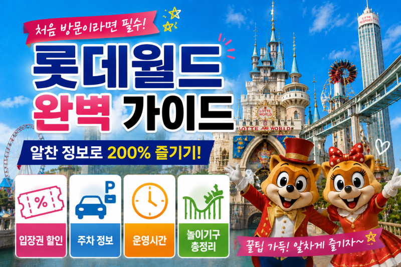 롯데월드 처음 간다면 꼭 알아두세요｜입장권 할인·주차·운영시간·놀이기구 총정리
