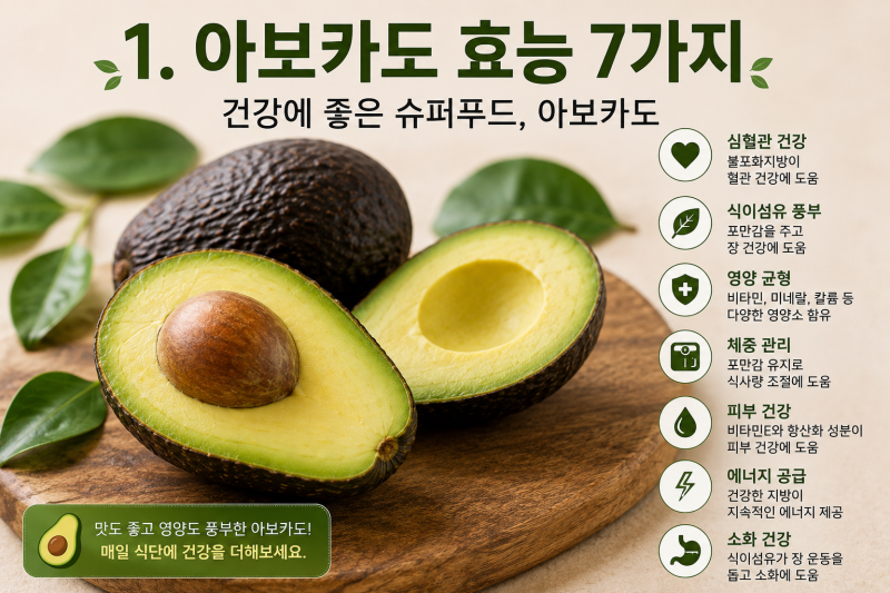 아보카도 매일 먹어도 될까? 효능 7가지와 칼로리, 다이어트·당뇨 먹는법