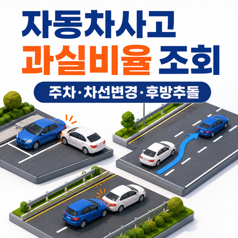 자동차사고 과실비율 조회 방법: 차선변경·후방추돌 기준 찾기