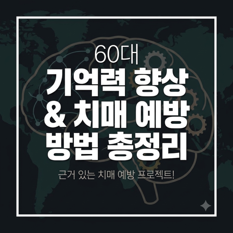 60대 기억력 향상과 치매예방, 근거 있는 방법 총정리