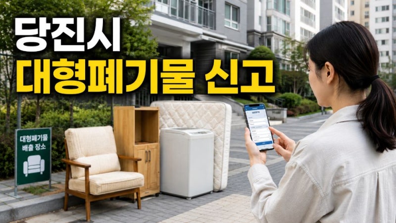 당진시 대형폐기물 인터넷신고 방법｜스티커 수수료·배출장소·폐가전 무료수거 안내