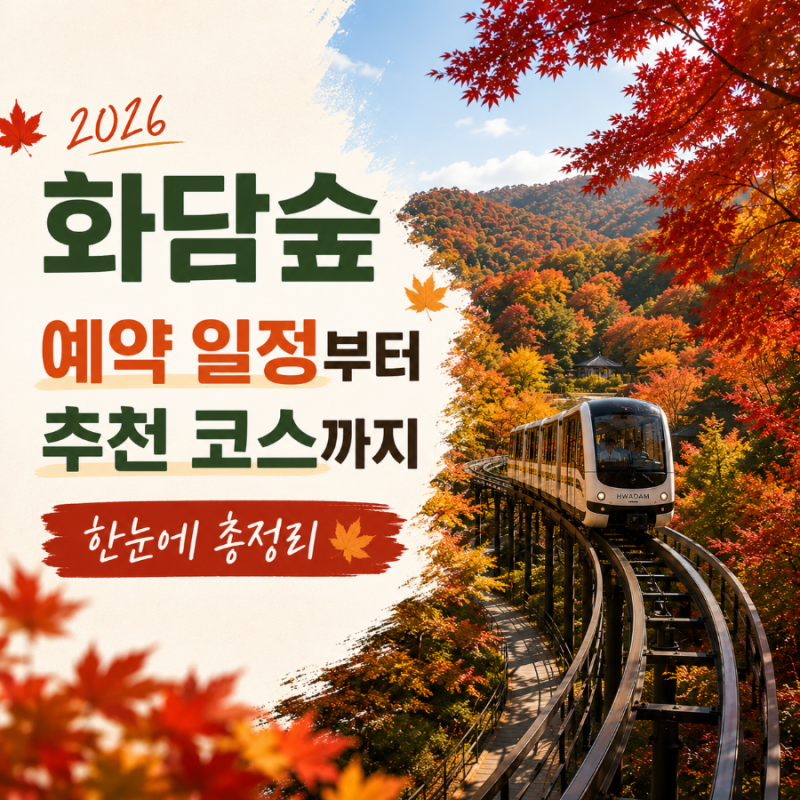 2026 화담숲 예매 오픈│ 입장료 모노레일 추천 코스까지 총정리