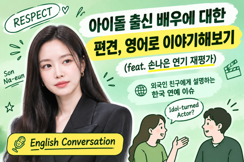 아이돌 출신 배우에 대한 편견, 영어로 이야기해보기 (feat. 손나은 연기 재평가)