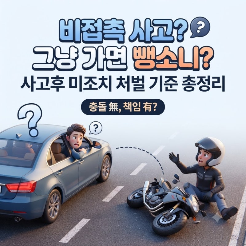 비접촉 사고 후 그냥 갔다면? 사고후 미조치 처벌 기준 총정리