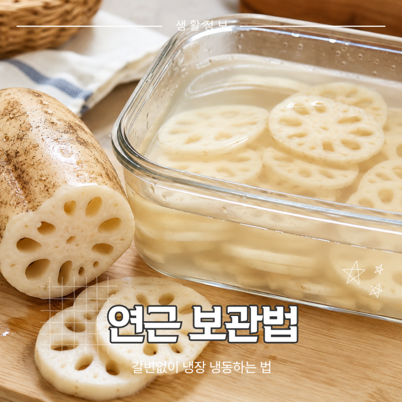 연근 보관법, 자른 연근 갈변 없이 냉장 냉동하는법