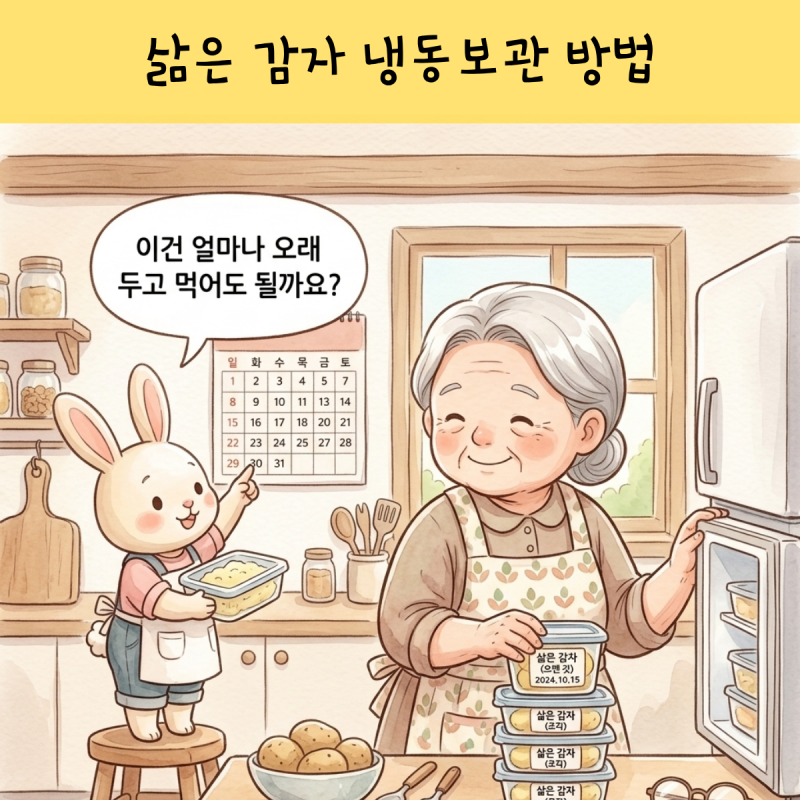 삶은 감자 냉동보관 방법, 얼마나 오래 두고 먹어도 될까
