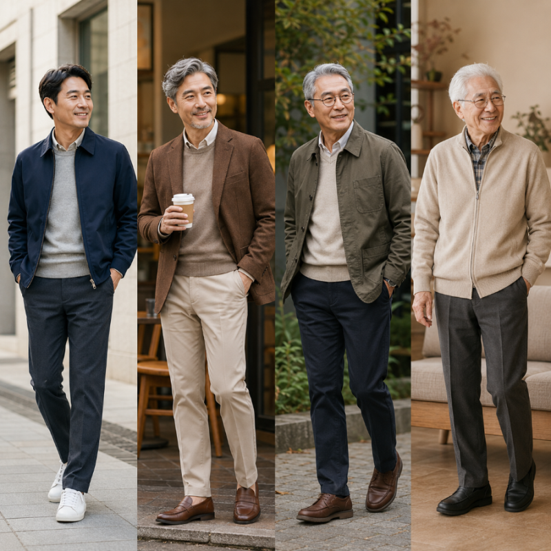 40대부터 80대까지 뭐 입지? / 2026 중년·시니어 남성 가을패션 유행과 연령대별 코디