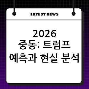 트럼프의 '이란 공격 오래가지 않을 것' 발언: 예측과 현실 사이의 복잡한 중동 정세 분석 (202....