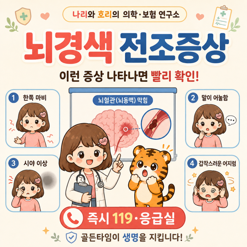 뇌경색 전조증상은 어떻게 나타날까?｜한쪽 마비·말 어눌함·시야장애 FAST 체크