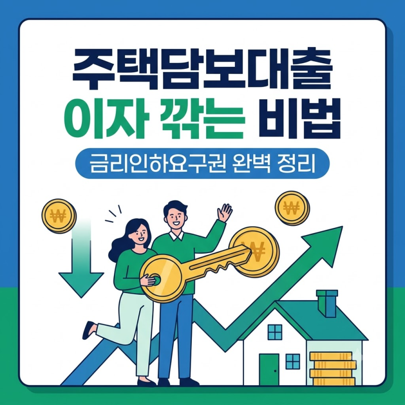 "대환대출 안 알아보고도 이자 50만 원 깎았어요" 주택담보대출 금리인하요구권 신청 조건 총....