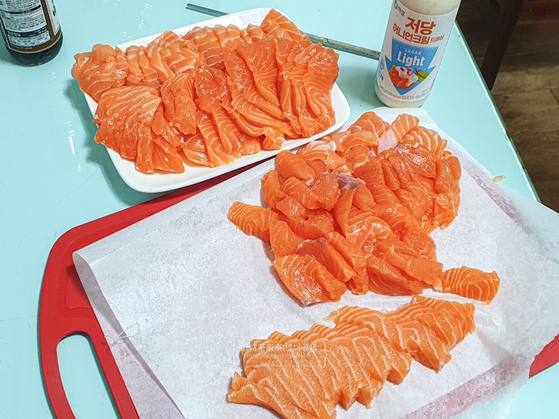 이마트 연어필렛 연어회 할인 1kg 구매후기 9월 고래잇페스타