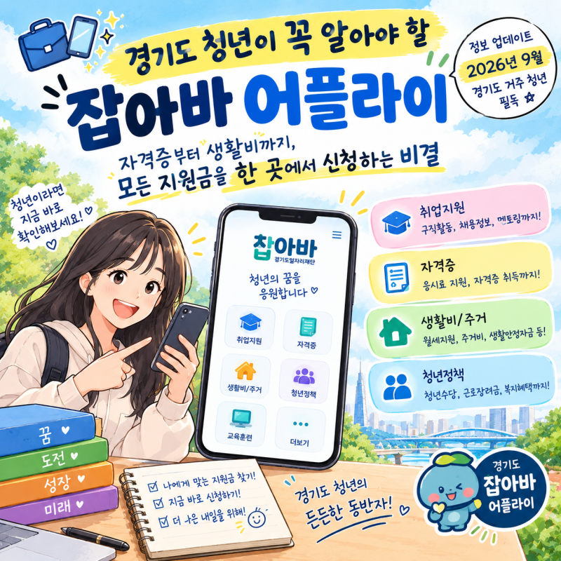 잡아바 어플라이, 경기도 청년이 꼭 알아둘 정보, 자격증부터 생활비까지 모든 지원금을 한 ....