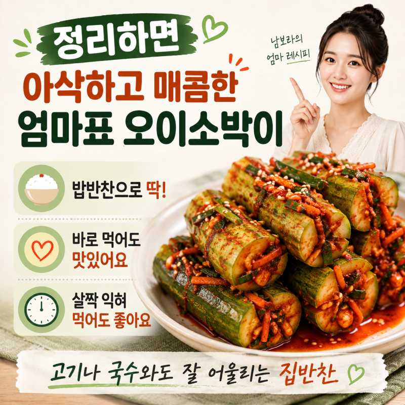 편스토랑 남보라 오이소박이 만드는 법｜반찬가게 1등 엄마표 반찬