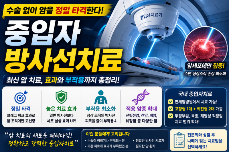 암세포만 골라서 파괴한다? ‘꿈의 암 치료’ 중입자치료｜효과·대상 암·부작용까지 총정....