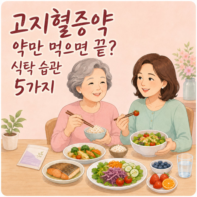 고지혈증약 먹는다면… 약만 먹고 끝내면 안 되는 식탁 습관 5가지