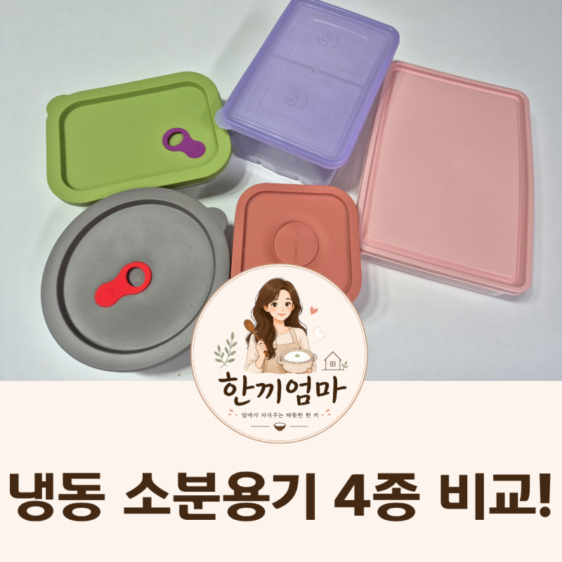 직접 써보고 정한 냉동 소분용기 4종 비교! (다이소/글라스락/땡스소윤/비트리)