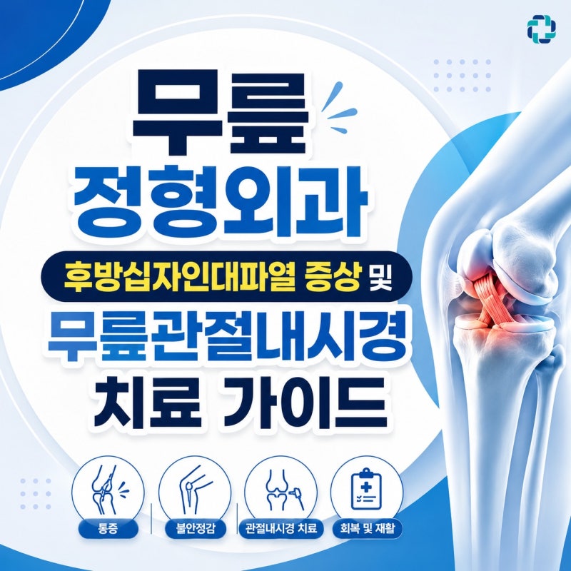 무릎 정형외과 후방십자인대파열증상 및 무릎관절내시경 치료 가이드