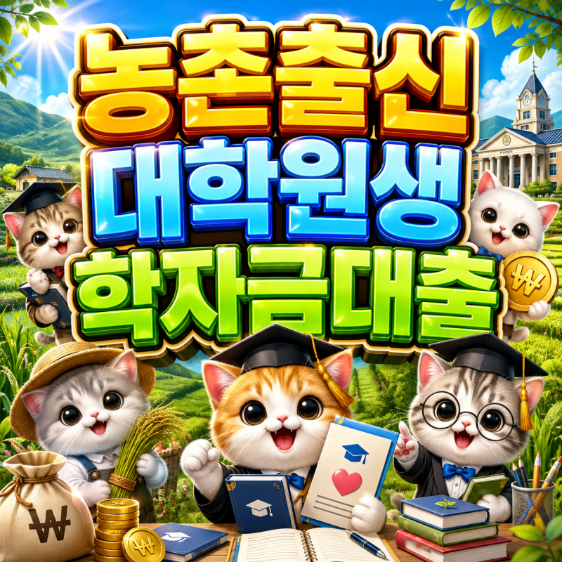 2026 농촌출신대학원생학자금대출 등록금 전액이 최대 한도! 0% 무이자·최장 20년 혜택!
