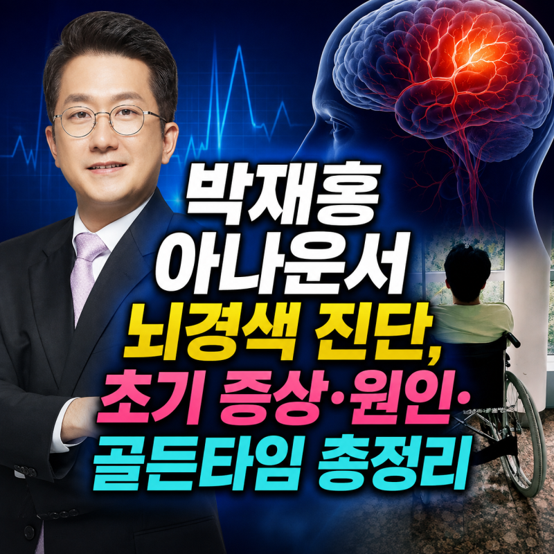 박재홍 아나운서 뇌경색 진단, 초기 증상과 골든타임 대처법 완벽 정리