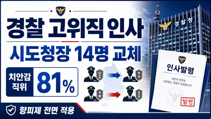 시도경찰청장 18명 중 14명 교체｜경찰 고위직 인사, 사실상 대규모 물갈이