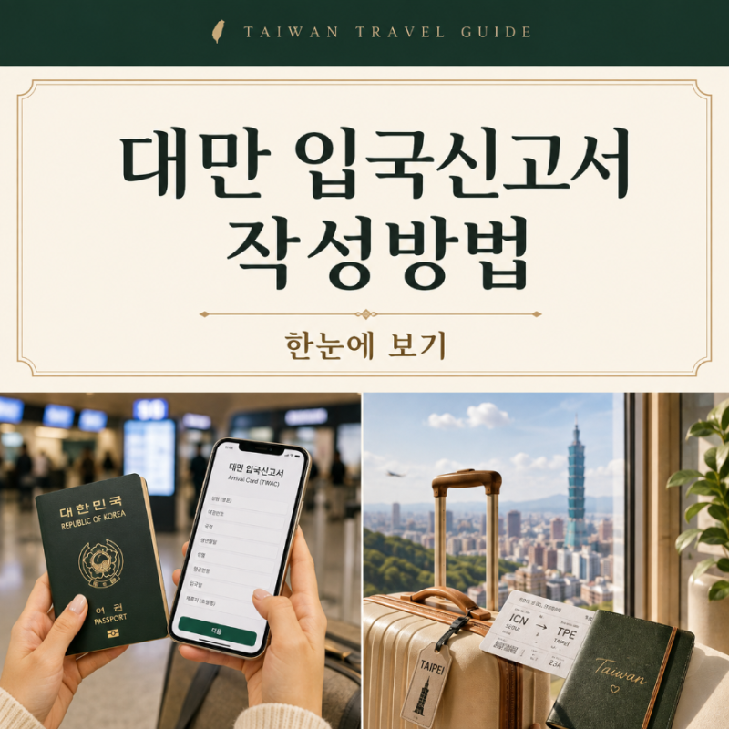 대만 입국신고서 작성방법 한눈에 보기