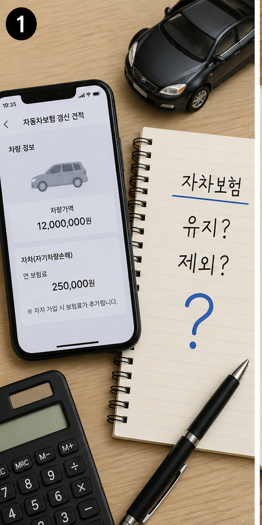 차값 많이 떨어졌는데 자차보험 꼭 넣어야 할까? 보험료 때문에 빼려다 계산해봤습니다
