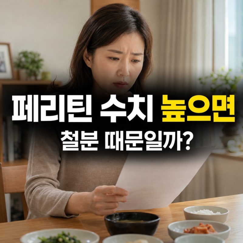 페리틴 수치 높으면 철분 과다일까? 함께 봐야 할 검사와 원인