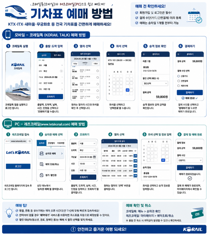 [명절 꿀팁] KTX·SRT 설·추석 명절 예매 광탈했다고 포기 금지! 취소표('줍줍') 대박 터지는 골....