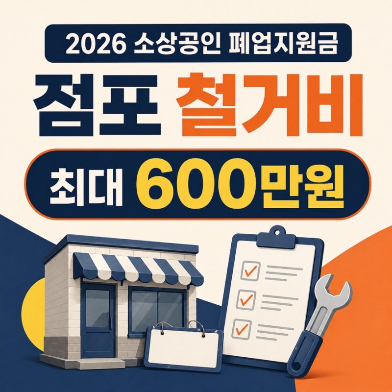 2026 소상공인 폐업지원금 신청방법｜점포 철거비 최대 600만원
