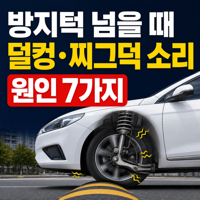 자동차 방지턱 넘을 때 소리 원인 7가지｜덜컹·찌그덕 하부 소음 점검법