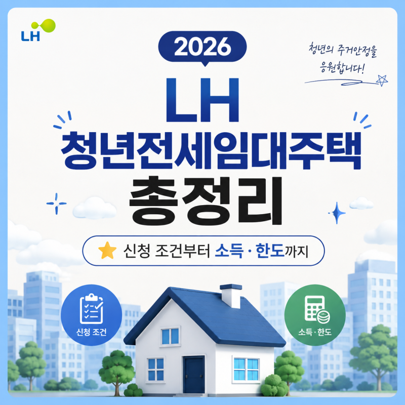 2026 LH 청년전세임대주택 총정리⭐ 신청 조건부터 소득·한도까지