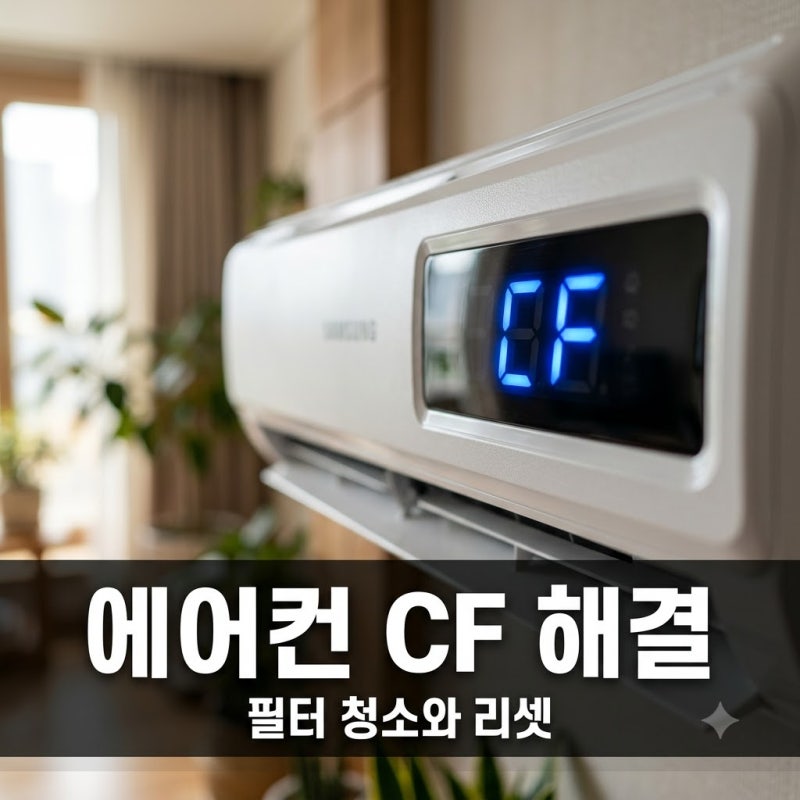 삼성에어컨 CF 표시 해결하는 필터 청소 리셋 방법