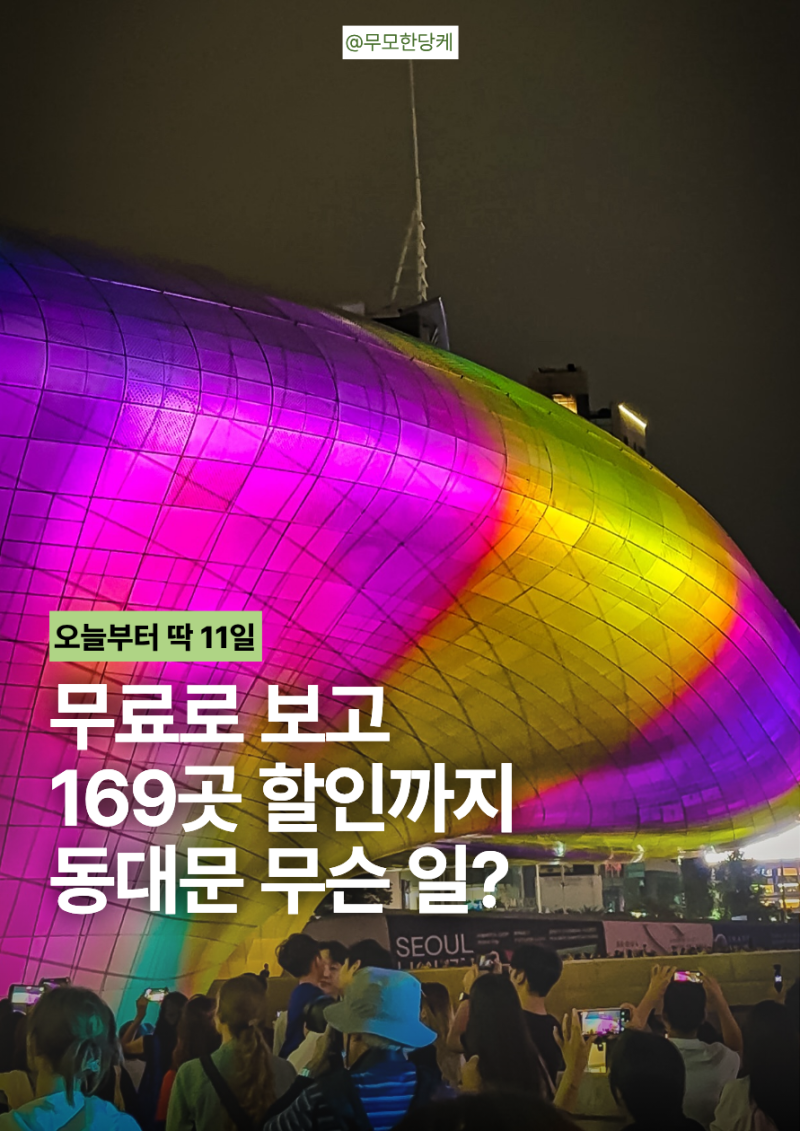 무료인데 동대문 "169곳 할인"까지? 오늘 시작한 서울라이트 DDP 가을 뭐길래