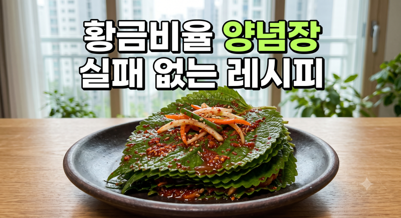 밥도둑 깻잎김치 양념장 비율, 정호영 셰프 비법으로 5분 만에 완성