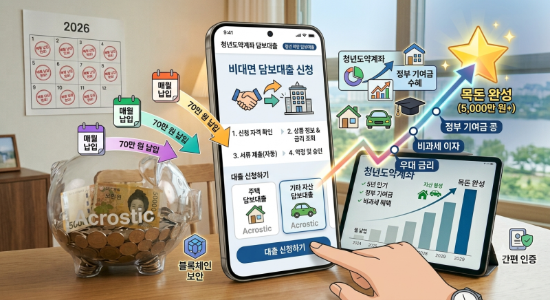 2026년청년도약계좌(2편): 실전 수령액 계산 & 중도해지 방지 꿀팁 (담보대출 활용)