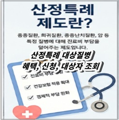 산정특례 대상질병 혜택, 신청, 대상자 조회 알아보기