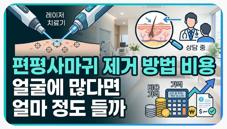 편평사마귀 제거 방법 비용 얼굴에 많다면 얼마 정도 들까