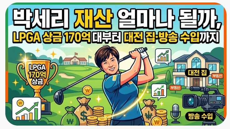 박세리 재산 얼마나 될까, LPGA 상금 170억대부터 대전 집·방송 수입까지