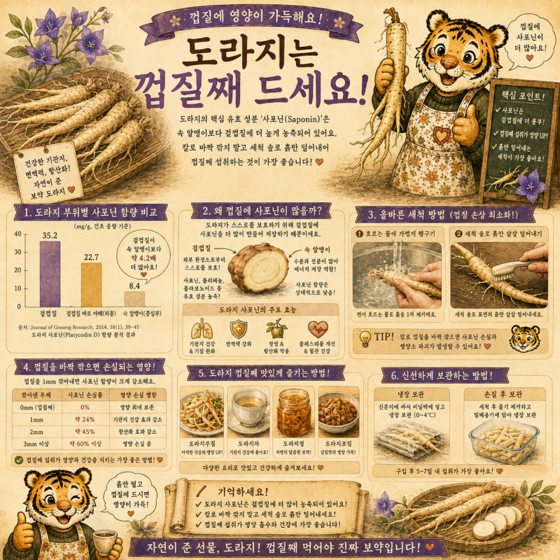 도라지 사포닌 껍질 영양 손실 없이흙도라지 손질하는 법 확인해봤어요